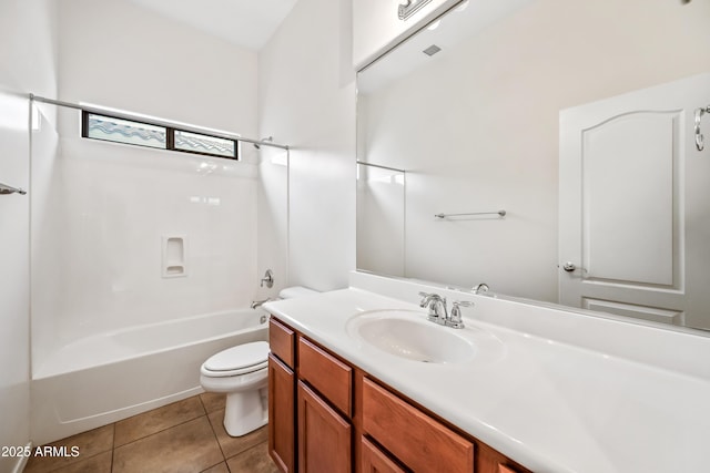 19245 W Pasadena Ave, Litchfield Park, AZ 85340 - full bathroom featuring toilet, tile patterned flooring, vanity, and shower / washtub combination