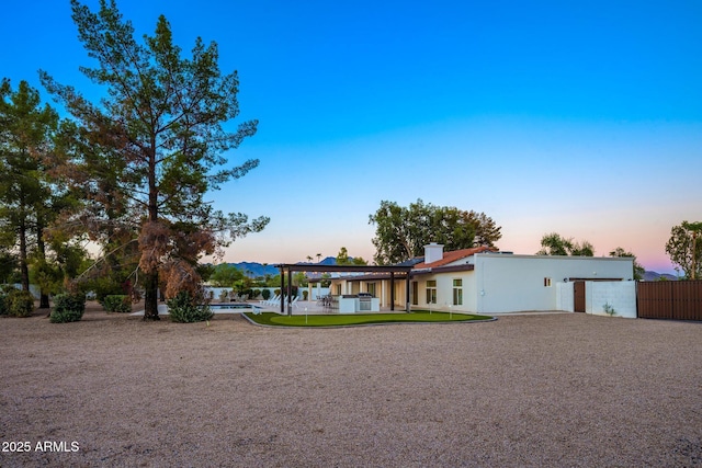 13620 N 80th Pl, Scottsdale, AZ 85260 - view of front of property featuring a patio, a pool, and cooling unit