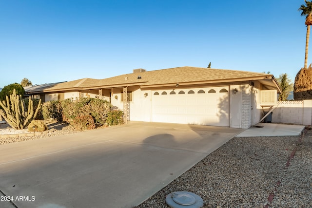 view of front of house featuring a garage