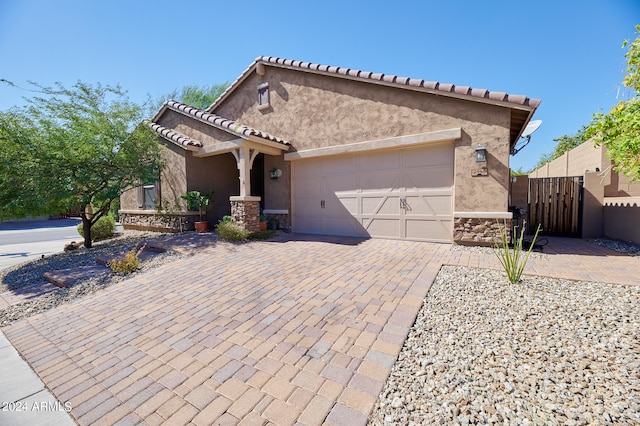 view of front of home featuring a garage