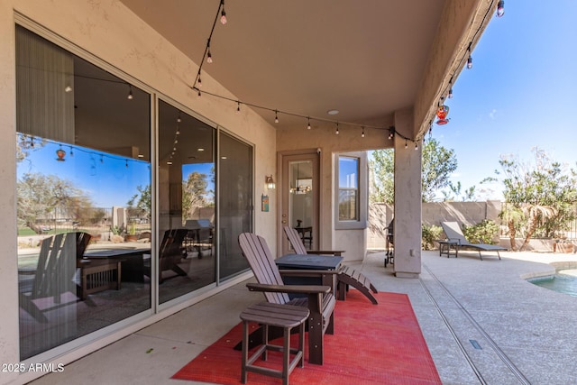 view of patio with fence