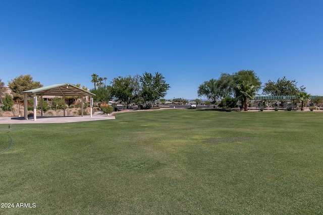 view of yard featuring a gazebo