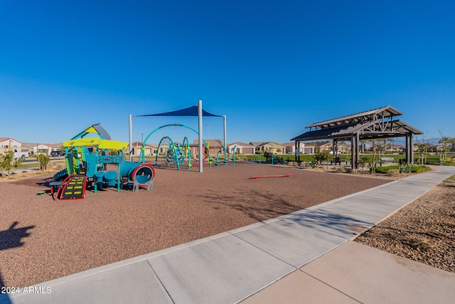 view of jungle gym