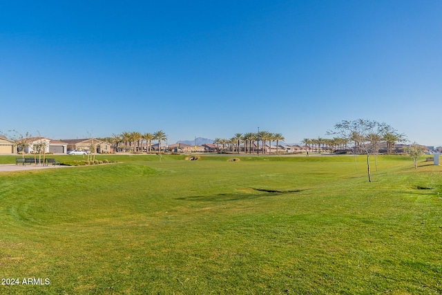 view of community featuring a yard