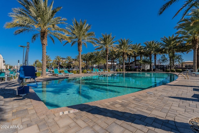 view of pool with a patio