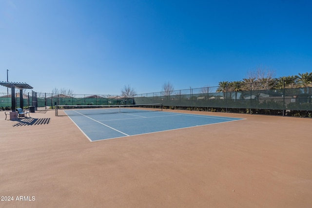 view of tennis court