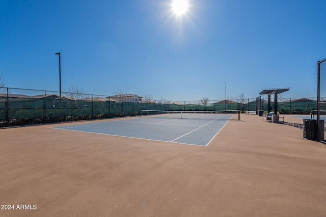 view of tennis court