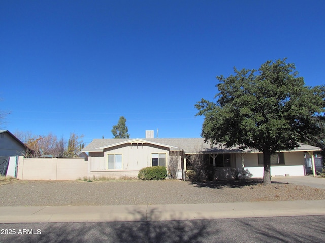 view of front of home