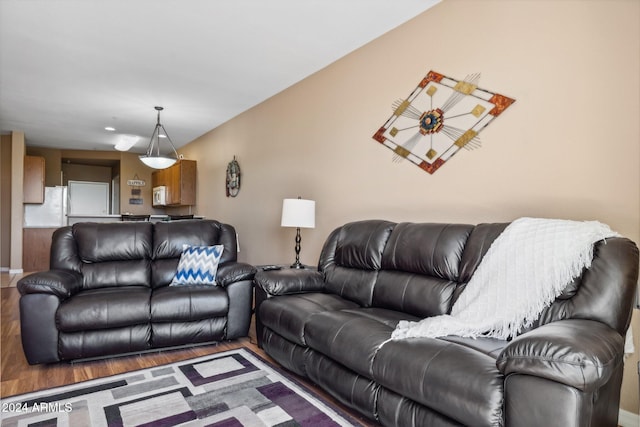 living room featuring hardwood / wood-style flooring