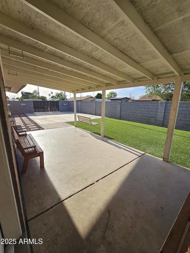 view of patio / terrace featuring a fenced backyard