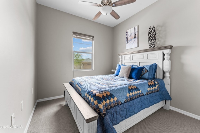 4244 Sawbuck Way, Wickenburg, AZ 85390 - bedroom featuring baseboards, ceiling fan, and carpet