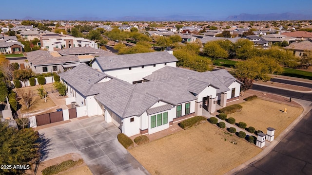 bird's eye view with a residential view