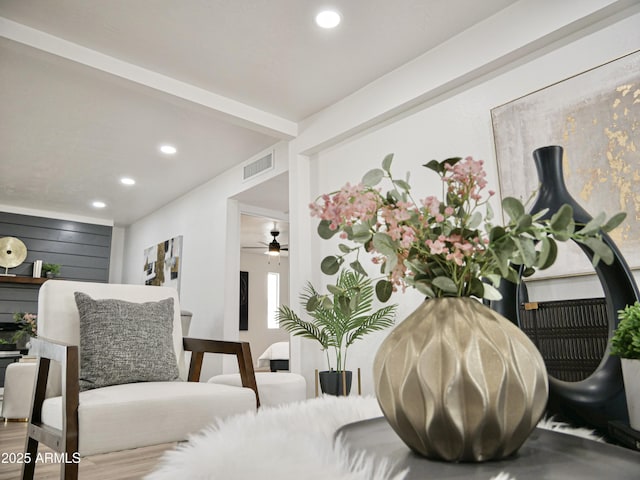 6401 E Eugie Ter, Scottsdale, AZ 85254 - sitting room featuring recessed lighting and a ceiling fan