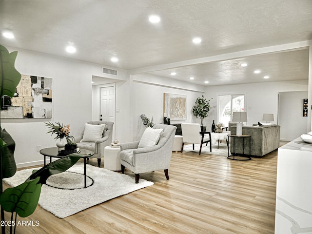 6401 E Eugie Ter, Scottsdale, AZ 85254 - living area featuring recessed lighting and light wood-style flooring