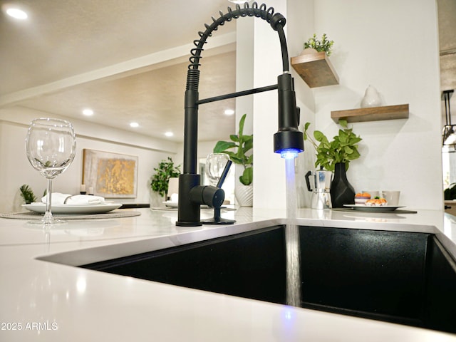 6401 E Eugie Ter, Scottsdale, AZ 85254 - kitchen view of a sink, recessed lighting, and light countertops