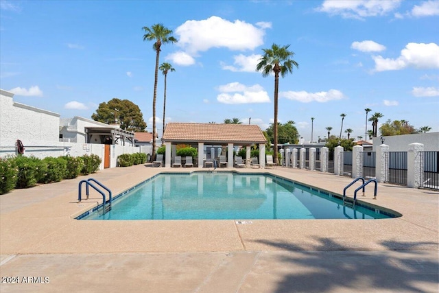 view of pool with a patio area