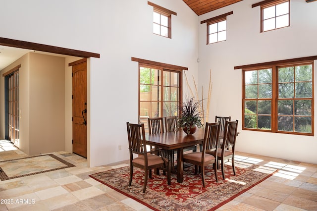 view of dining area