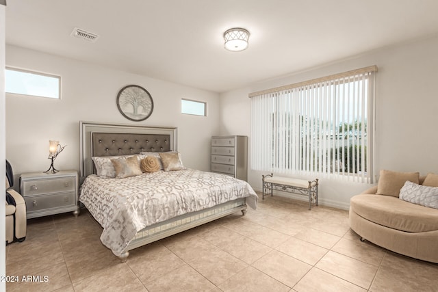 view of tiled bedroom