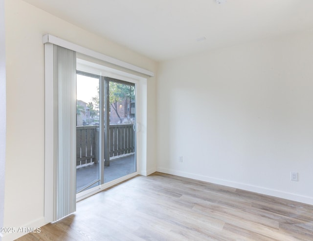 empty room featuring light hardwood / wood-style flooring