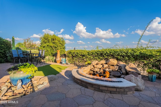1617 E Copper Holw, Queen Creek, AZ 85140 - view of patio with a fire pit