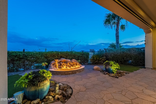 1617 E Copper Holw, Queen Creek, AZ 85140 - view of patio / terrace with an outdoor fire pit
