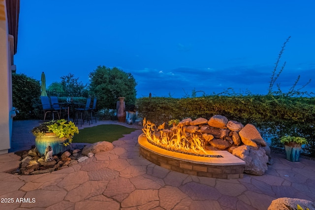 1617 E Copper Holw, Queen Creek, AZ 85140 - view of patio featuring a fire pit