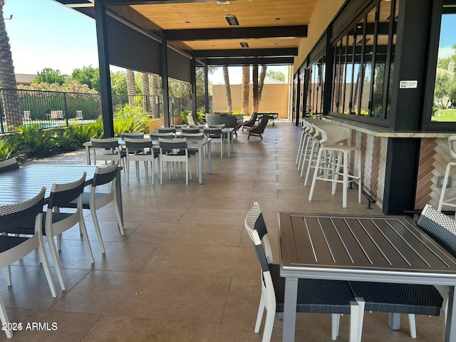 dining room with a healthy amount of sunlight