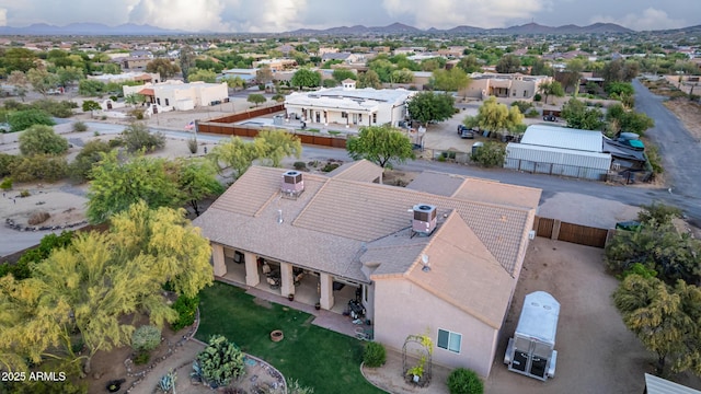 bird's eye view featuring a mountain view