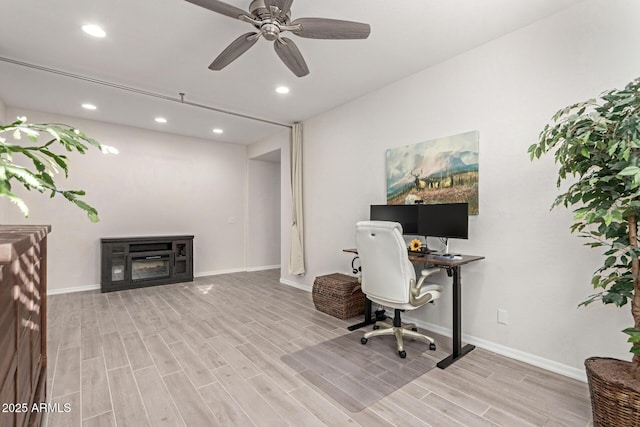 office with ceiling fan