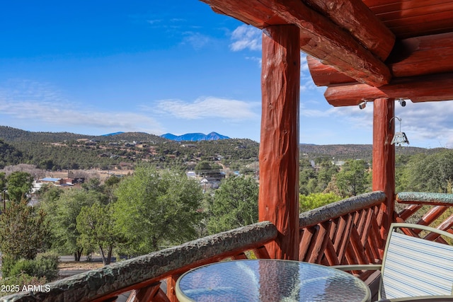 exterior space with a mountain view