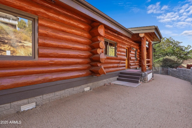 view of home's exterior with a patio area