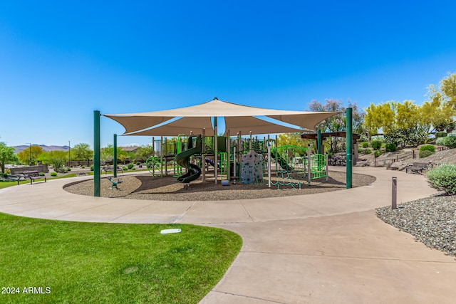 view of jungle gym