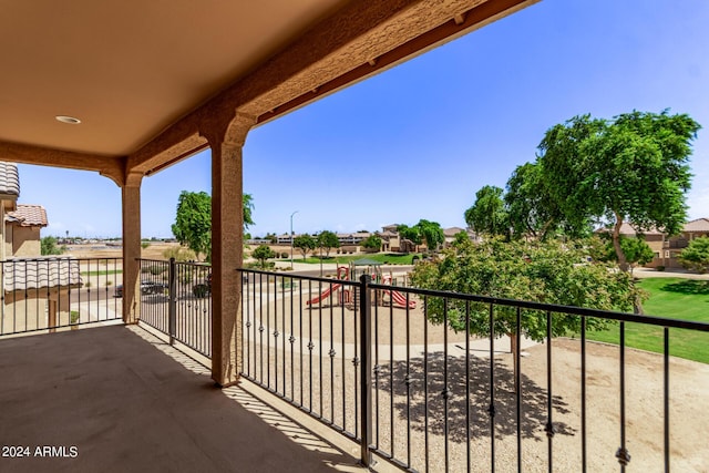 view of balcony