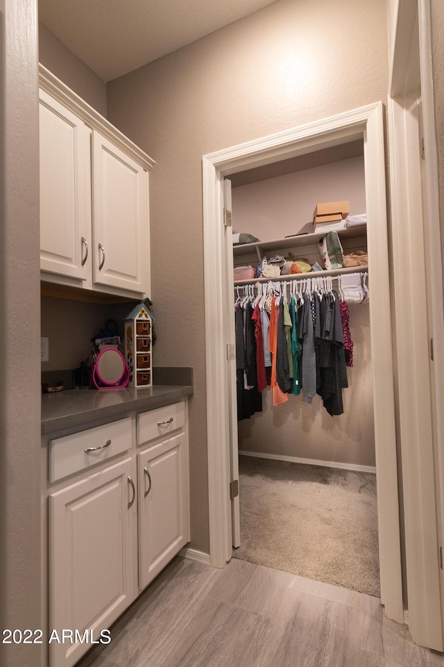 interior space with hardwood / wood-style flooring