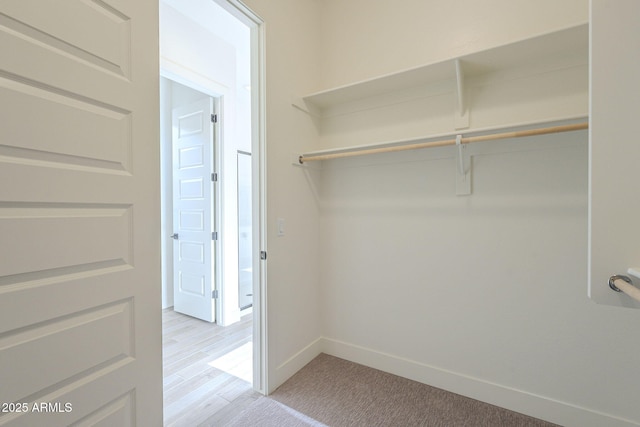 view of walk in closet