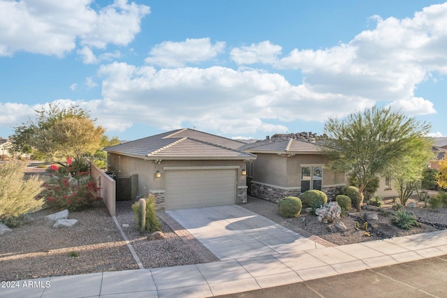 view of front of home featuring a garage