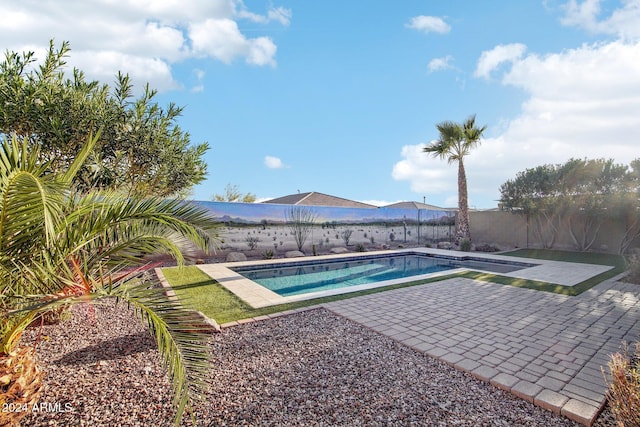 view of pool featuring a patio area