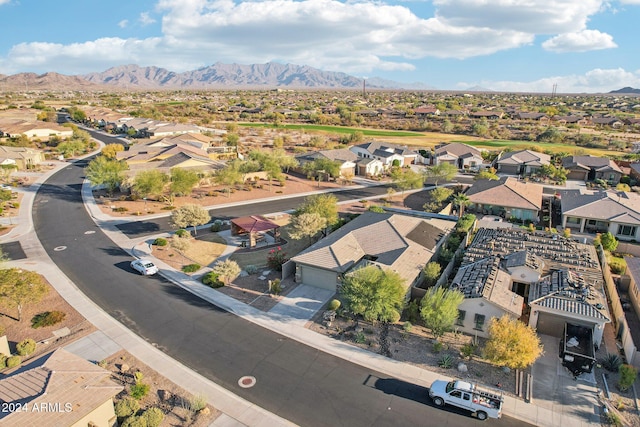 aerial view featuring a mountain view