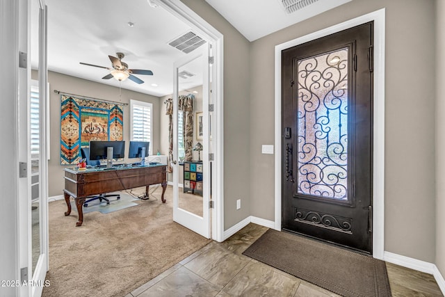 12932 W Cassia Trl, Peoria, AZ 85383 - entrance foyer featuring ceiling fan and baseboards