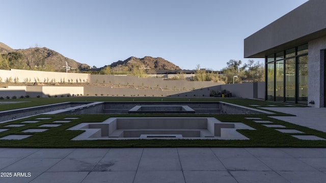 4644 E Indian Bend Rd, Paradise Valley, AZ 85253 - fenced backyard featuring a mountain view and a patio