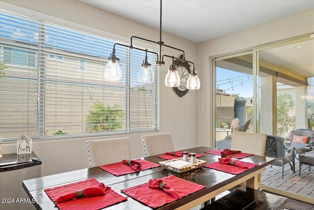 dining room with a wealth of natural light