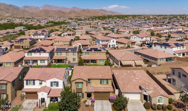 aerial view featuring a mountain view