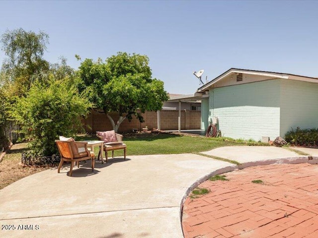 view of patio / terrace featuring a fenced backyard