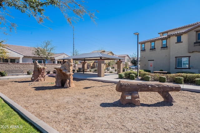 view of home's community featuring a gazebo