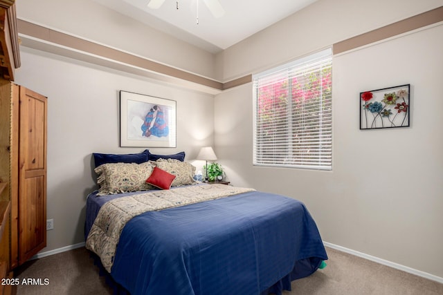 22232 N 48th St, Phoenix, AZ 85054 - bedroom with carpet floors, a ceiling fan, and baseboards