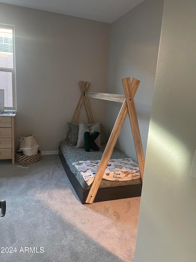 view of carpeted bedroom