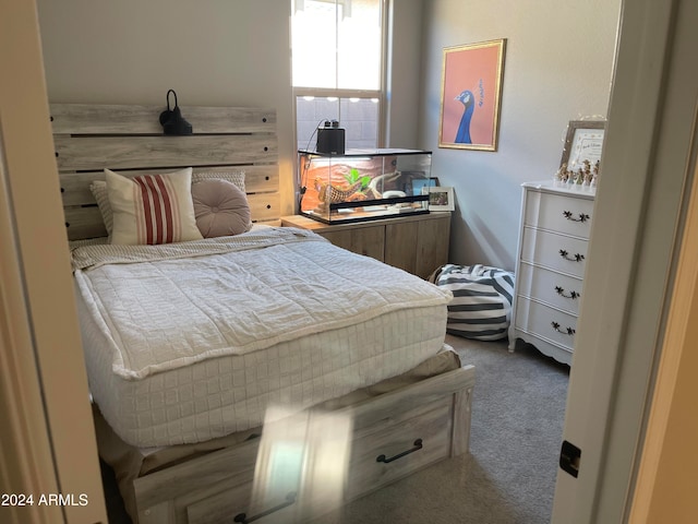 bedroom featuring carpet