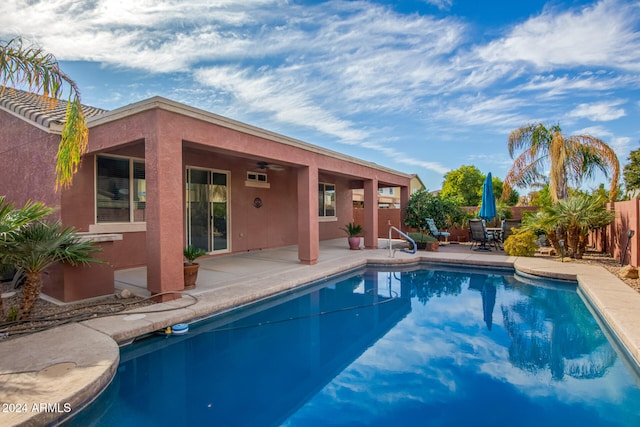 view of pool featuring a patio