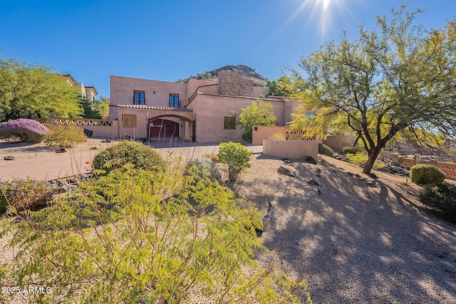 view of pueblo-style home