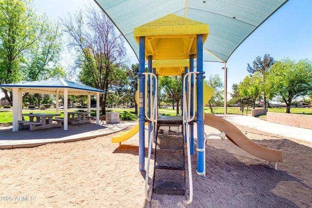 community playground featuring a gazebo